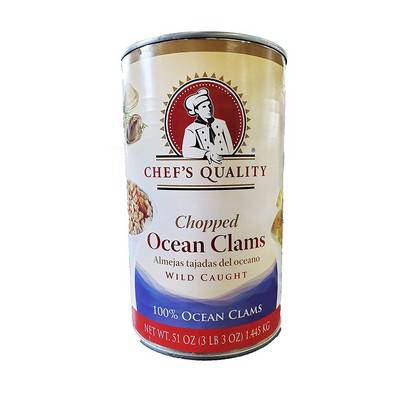 Chef's Quality - Chopped Ocean Clams - 51 oz Cans Case