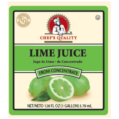Chef's Quality - Lime Juice - gallon Case