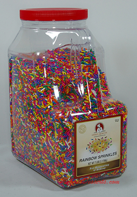 Chef's Quality - Rainbow Sprinkles - 7 lb Jar Unit