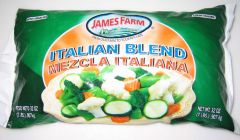 Frozen James Farm - IQF Italian Mixed Vegetable Blend - 2 lbs Unit