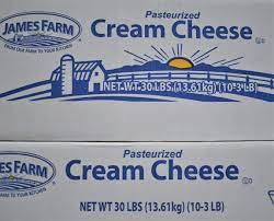 James Farm - Cream Cheese, Bulk - 30 lbs Case