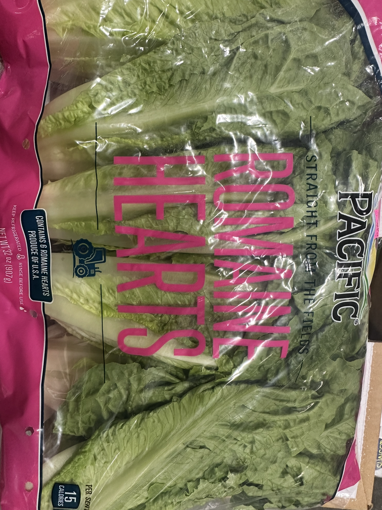 Romaine Lettuce Heart 7/6 - 3 lb Unit