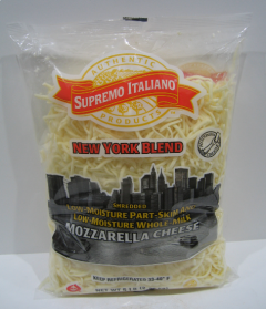 Supremo Italiano - Shredded NY Cheese Blend - 5 lb Bag Unit
