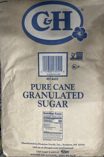 [80900 - 20708 - 1580003051] C&H- Granulated Sugar - 50 lb Bag Case