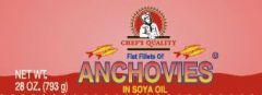 [4049 - 1010058 - 76069502054] Chef's Quality - Anchovies in Soy Oil - 28 oz Can Unit
