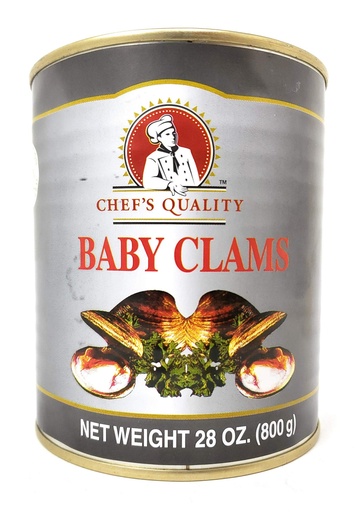 [417 - 1010031 - 76069501613] Chef's Quality - Baby Clams - 28 oz Can Case