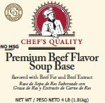 [426 - 1060166 - 76069502235] Chef's Quality - Beef Base - 4 lb Jar Case