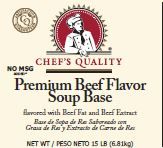 [828 - 1060168 - 76069502236] Chef's Quality - Beef Base 15 lb Jar Case