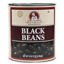 [613 - 30097 - 76069501475] Chef's Quality - Black Beans - 6 lb Can Unit