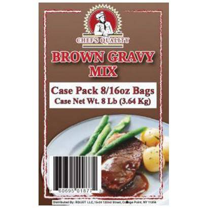 [824 - 1060137 - 76069501877] Chef's Quality - Brown Gravy Mix - 1 lb bag Case