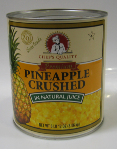 [520 - 2340139 - 76069502080] Chef's Quality - Choice Crushed Pineapple - #10 cans Unit