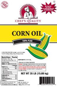 [816 - 1020082 - 76069500934] Chef's Quality - Corn Oil - 35 lbs Unit