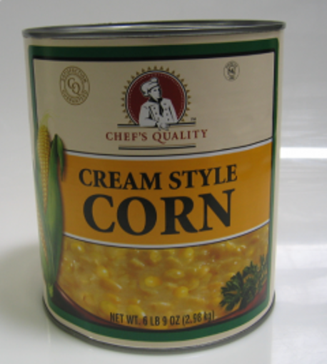 [214 - 32868 - 76069500962] Chef's Quality - Cream Style Corn - #10 cans Unit