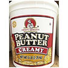 [725 - 2490041 - 76069502592] Chef's Quality - Creamy Peanut Butter - 5 lb tub Unit