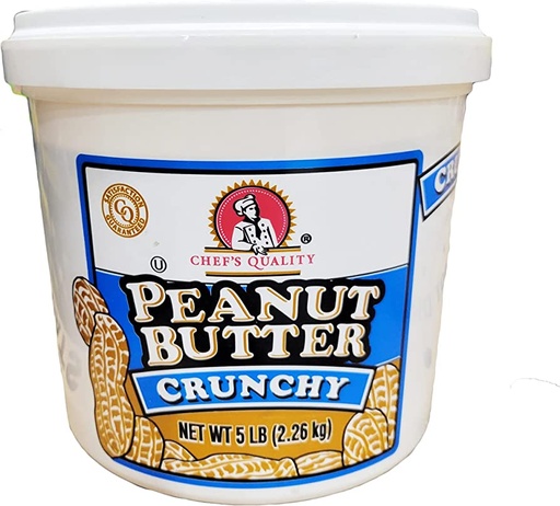 [725 - 2490042 - 76069502591] Chef's Quality - Crunchy Peanut Butter - 5 lb tub Case