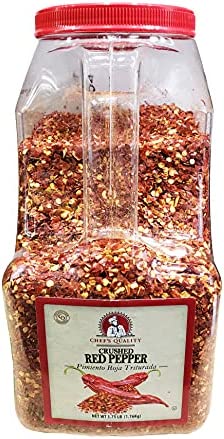 [802000 - 54791 - 76069557531] Chef's Quality - Crushed Red Pepper - 3.75 lbs Unit
