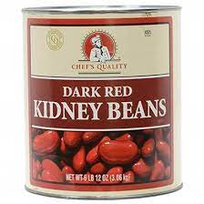 [613 - 69810 - 76069501474] Chef's Quality - Dark Red Kidney Beans - #10 cans Unit