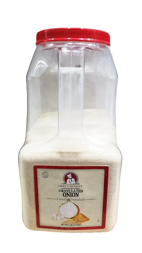 [924 - 41400 - 76069557368] Chef's Quality - Granulated Onion - 5 lb Jar Case