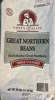 [618 - 2950017 - 76069503345] Chef's Quality - Great Northern Beans - 25 lbs Unit
