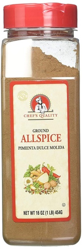 [925 - 36150 - 76069557274] Chef's Quality - Ground Allspice - 16 oz Jar Case