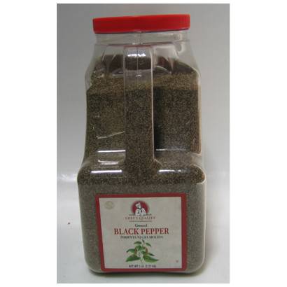 [80100 - 64511 - 76069557288] Chef's Quality - Ground Black Pepper - 5 lbs Case