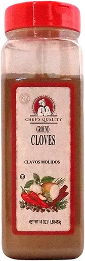 [804000 - 68986 - 76069557307] Chef's Quality - Ground Cloves - 1 lb Jar Unit