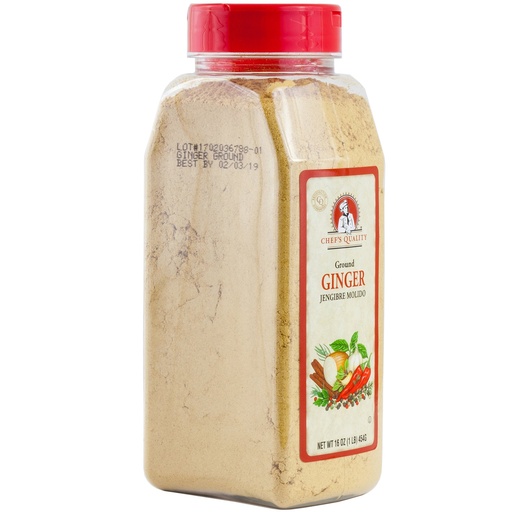 [802000 - 53288 - 76069557326] Chef's Quality - Ground Ginger - 1 lb Jar Unit