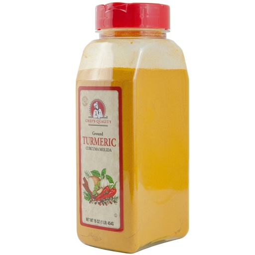[921 - 53273 - 76069500582] Chef's Quality - Ground Turmeric - 1 lb Jar Case