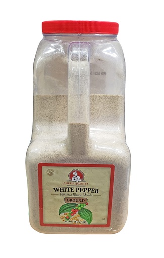[922 - 64525 - 76069557361] Chef's Quality - Ground White Pepper - 5 lbs Unit