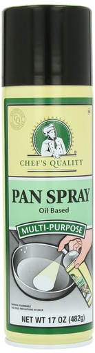 [913 - 1020146 - 76069501616] Chef's Quality - Oil Based Pan Spray - 17 oz Can Unit