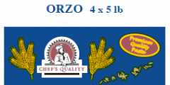 [323 - 490361 - 76069502917] Chef's Quality - Orzo Pasta - 4/5 lbs Case