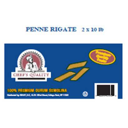 [222 - 490365 - 76069502930] Chef's Quality - Penne Rigate Pasta - 2/10 lbs Unit