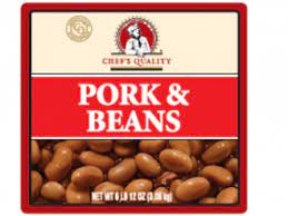 [611 - 32883 - 76069501478] Chef's Quality - Pork & Beans - #10 cans Unit