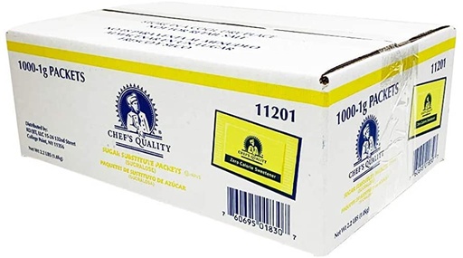 [425 - 1030063 - 76069501830] Chef's Quality - Sugar Substitute, Yellow Packets - 1000 ct Unit
