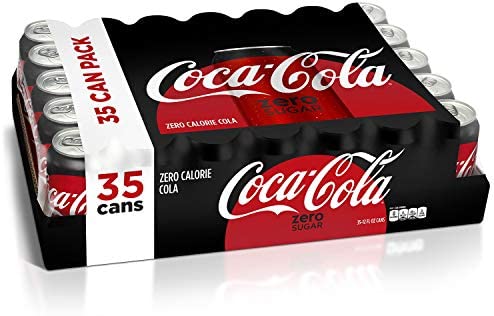 [2728 - 441544 - 4900005849] Coca-Cola Zero Sugar Cans, 12 fl oz, 35 Pack Unit