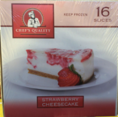 [7002 - 2360017 - 85549400504] Frozen Chef's Quality - 10" Strawberry Cheesecake - 16 slices Unit