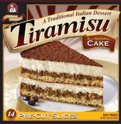[7003 - 2360018 - 76069502046] Frozen Chef's Quality - Tiramisu Cake - 14 slices Unit