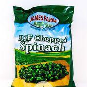 [7182 - 970062 - 76069501550] Frozen James Farm - Chopped IQF Spinach- 2 lb Unit