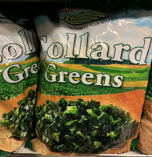 [7190 - 970154 - 76069502893] Frozen James Farm - IQF Collard Greens - 2 lbs Unit