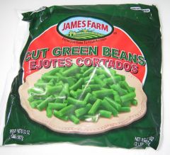 [7184 - 22113 - 76069501004] Frozen James Farm - IQF Cut Green Beans - 2 lbs Unit