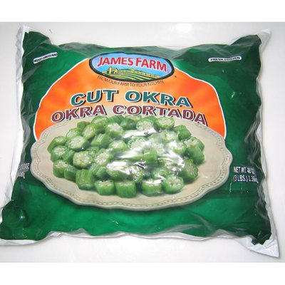 [7184 - 64057 - 76069501032] Frozen James Farm - IQF Cut Okra - 3 lbs Unit