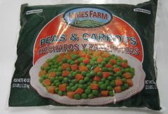 [7186 - 86526 - 76069501001] Frozen James Farm - IQF Peas & Carrots - 2.5 lbs Unit