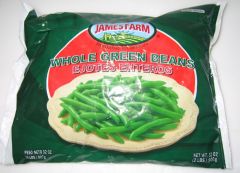 [7184 - 40177 - 76069501003] Frozen James Farm - IQF Whole Green Beans - 2 lbs Unit
