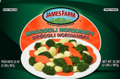 [7189 - 89103 - 76069501031] Frozen James Farm - Normandy Broccoli Blend - 2 lbs Unit