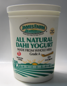 [6607 - 1530230 - 76069501695] James Farm - Dahi Whole Milk Yogurt - 5 lbs Case