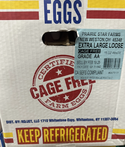 [4517 - 1520086 - 76069533438] James Farm - Extra Large Eggs, Cage Free - 15 Dz Unit