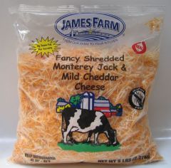 [6511 - 1440205 - 76069500863] James Farm - Fancy Shredded Cheddar Cheese - 5 lbs Unit