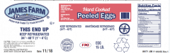 [4516 - 1520070 - 76069503422] James Farm - Hard Cooked Peeled Eggs - 144 Ct Unit
