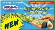 [7166 - 961071 - 76069533455] James Farm - IQF Diced Avocado - 10 lbs Case