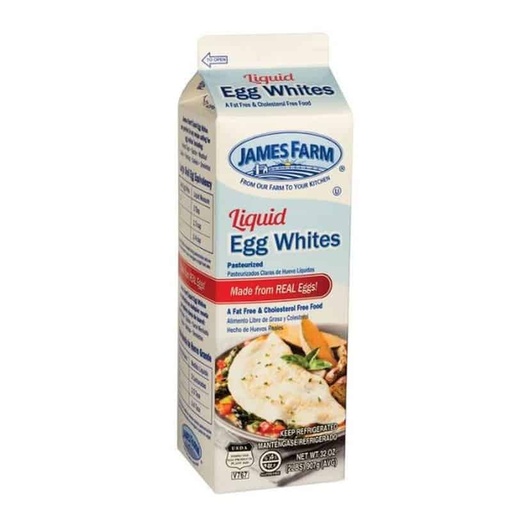 [4516 - 1520056 - 76069503089] James Farm - Liquid Eggs, Just Whites - 2 lbs Unit